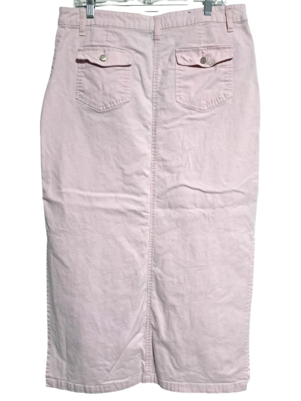 Y2K‎ 90s Y2 Blues Pink Skirt Womens Size 13 Long Length Stretch Cotton Blend